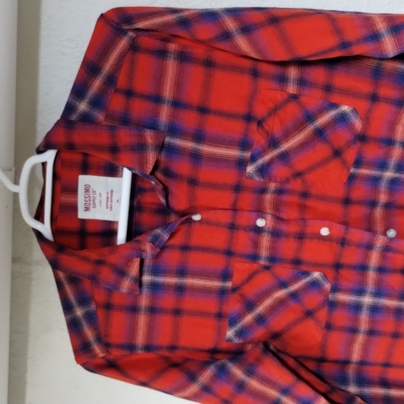 Women's flannel red and blue - Picture 3 of 5